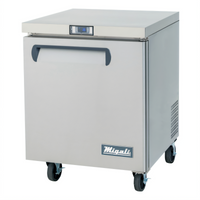 Migali Competitor Series Undercounter Reach-In Refrigerator, 1 Section, 27.5 In. W, 6.5 Cu. Ft., Solid Door, Rear-Mount Self-Contained