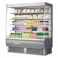 Turbo Air Extra Deep Vertical Open Display Merchandiser, 34.1 Cu. Ft., 8 Shelves