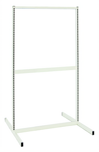 Quantum Double-Sided Partition Wall Starter Unit, 36W x 50D x 70H, White Finish
