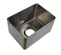 BK Resources Weld-In Single-Compartment Sink Bowl, 11 x 15 x 11 Inch Deep, 16 Gauge 304 Stainless Steel