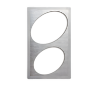 Vollrath Miramar Single Size Stainless Steel Template with 2 Oval Cutouts