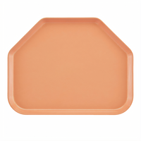 Cambro Camtray Trapezoid Fast Food & Cafeteria Tray, 14 x 18 Inches, Dark Peach Fiberglass