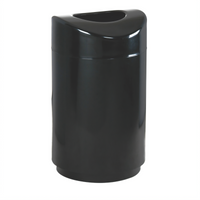 Rubbermaid Commercial Products Eclipse 30 Gallon Indoor Open-Top Trash Container, Black Stainless Steel