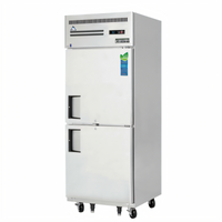 Everest Refrigeration 29-1/4-Inch One-Section Reach-In Refrigerator with 2 Half Hinged Locking Doors, 23 Cu. Ft., Stainless Steel