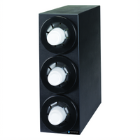 Sentry Black Polystyrene In-Counter Beverage Dispenser Cabinet with 3 Cup Dispensers