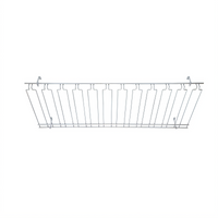Winco Overhead Ceiling-Mount Chrome-Plated Glass Rack, 18 x 48 x 4 Inches, 11 Channels