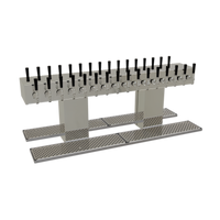 Glastender DT-32-MFR Double-Sided Countertop Draft Dispensing Tower, 32 Faucets, Glycol-Cooled, Mirror Finish