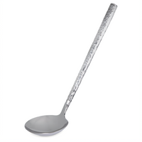 Terra 1-Ounce Stainless Steel Ladle, 8-3/4-Inch, Hammered Mirror Finish
