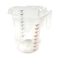 Winco Deluxe One-Piece Polycarbonate 4-Quart Measuring Cup with Raised Quart and Liter Markings