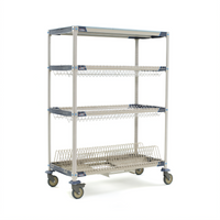 MetroMax i 48-Inch Wide 4-Tier Mobile Drying Rack Unit with Drip Tray