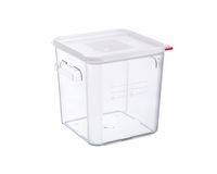 Araven 19 Qt Square Clear Polycarbonate Food Storage Container with Airtight Lid
