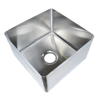John Boos Weld-In Undermount Sink, 1-Compartment, 14 x 16 x 12 Inches, 14-Gauge Stainless Steel