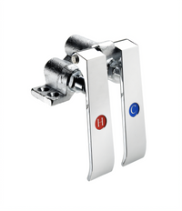 Krowne Royal Series Double Pedal Knee Valve with 4-1/2 Inch Hole Centers, 1/2 Inch Female Inlet/Outlet