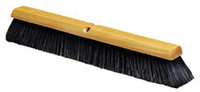 Carlisle Flo-Pac Fine Floor Sweep Push Broom Head, 24-Inch Hardwood Block, 3-Inch Black Blended Bristles, No Handle