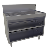 Glastender 36-Inch Stainless Steel Open Front Underbar Drainboard Cabinet Base