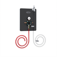 Krowne Wall Bracket Beer Line Regulator with Tail Pieces, Tamper-Proof, 1-Line