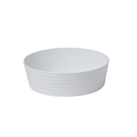 Del Mar 80 oz. 10-Inch White Round ABS Plastic Serving Bowl