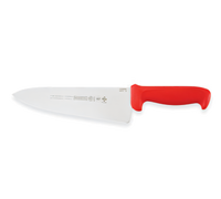 Mundial 8-Inch Stamped Chef's Knife with High-Carbon No-Stain Blade and Red Polypropylene Handle