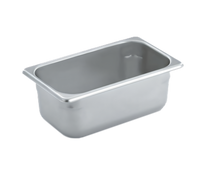 Vollrath 1/4 Size Solid Steam Table Pan, 4 Inch Deep, 2-7/8 Quart, 20 Gauge 300 Series Stainless Steel