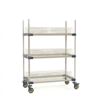 MetroMax 4 48-Inch Wide Mobile 3-Tier Drying Rack Unit for Trays and Cutting Boards