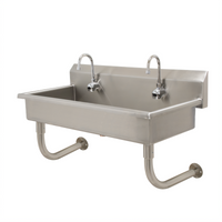 Advance Tabco Multiwash Multi-Station Wall-Mounted Hand Sink with 2 Electronic Faucets