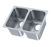 Vollrath 9102-1 Weld-In Undermount Two-Compartment Stainless Steel Sink