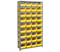 Quantum Heavy-Duty Stationary Wire Shelving Unit, 36