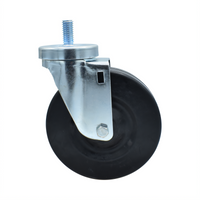 BK Resources 5SBR-4ST-HR Shelf Casters & Leveling Feet