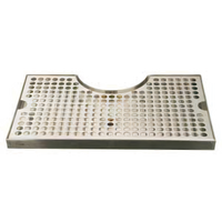 Micro Matic 12 x 7-Inch Surface Mount Stainless Steel Drip Tray Trough with 5-Inch Draft Tower Cutout