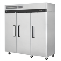 Turbo Air M3 3-Section Reach-In Solid Door Freezer with Top Mount Compressor, 65.8 Cu. Ft.