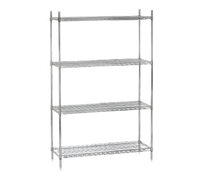 Advance Tabco Special Value Series 42 Inch x 18 Inch x 74 Inch Chrome Wire Shelving Unit with 4 Shelves