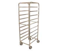 Full-Size Mobile End-Load Aluminum Sheet Pan Rack, 10-Pan Capacity