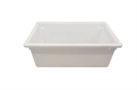 18 x 26 x 9 Inch Rectangular Stackable Food Storage Container, White Polypropylene
