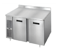 Randell 48-Inch 2-Section Worktop Freezer with Stainless Steel Top, 3-Inch Backsplash, and Side-Mounted Self-Contained R290 Refrigeration