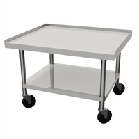 Ovention 36-Inch Stainless Steel Equipment Stand with Adjustable Undershelf and Casters