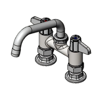 equip 4-Inch Centers Deck Mount Mixing Faucet with 6-Inch Swing Nozzle