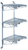 Thumbnail image #1 for Quantum Wall-Mounted Cantilever Wire Shelf Starter Unit with 3 Shelves, Gray Epoxy Finish