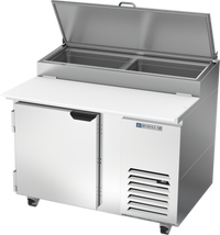 46-Inch One-Section Pizza Prep Table, 12 Cu. Ft., 1 Door, Side-Mounted Self-Contained R290 Refrigeration
