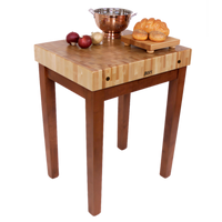 John Boos Boos Block Chef's Block Butcher Block Work Table, 30 x 24 x 36 Inches, 4-Inch End Grain Maple Top, Without Shelf