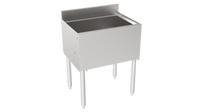 Krowne Silver Series Insulated Stainless Steel Bar Ice Bin with Full Sliding Cover