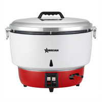 Omcan USA Countertop Natural Gas Rice Cooker/Warmer, 55-Cup Uncooked Capacity
