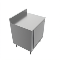 BK Resources Well Series 24 x 21 Inch Stainless Steel Underbar Cabinet with Flat Top and Raised Edge