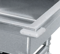 Advance Tabco Set of 4 Corner Bumpers for Mobile Silver Soak Sinks and Mixer Stands