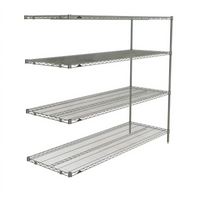Metro Super Erecta Add-On Wire Shelving Unit with 4 Shelves, 72