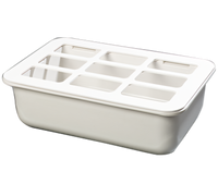 Coldmaster Full-Size 6-Inch Deep Coldpan with Organizer, White