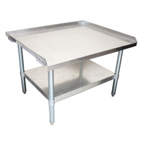 BK Resources Economy Stainless Steel Equipment Stand with Adjustable Galvanized Undershelf, 36 x 30 Inches