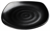 Ardesia Rika 9-3/4-Inch Square Black Melamine Plate, 24/Case