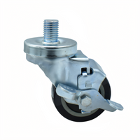 BK Resources 3SBR-6ST-PLY-TLB Shelf Casters & Leveling Feet