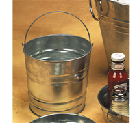 American Metalcraft 148 oz. Natural Galvanized Tin Round Pail with Wire Handle