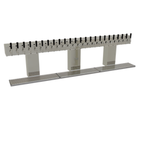Glastender 24-Faucet Triple-Column Mirror Finish Countertop Glycol-Cooled Bridge Draft Dispensing Tower